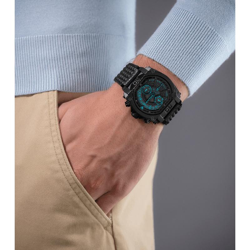 Police Norwood Men's Multifunction Black Ion-Plated Watch