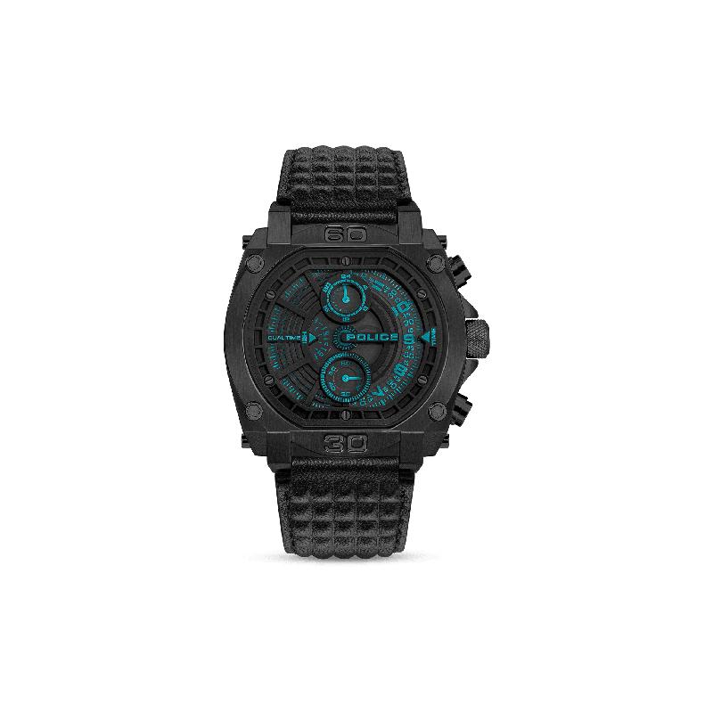 Police Norwood Men's Multifunction Black Ion-Plated Watch