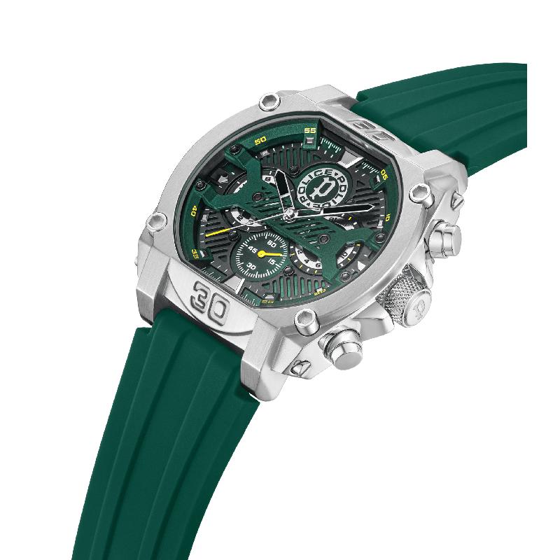Police Norwood Watch - Green, Silver