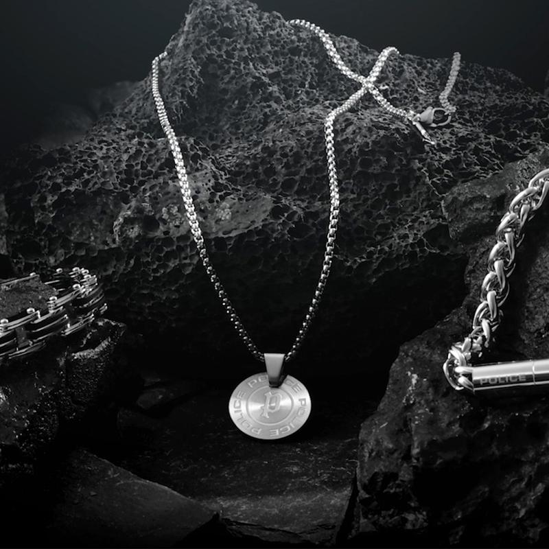 Police Pontevedra Steel Necklace with Extendable Chain