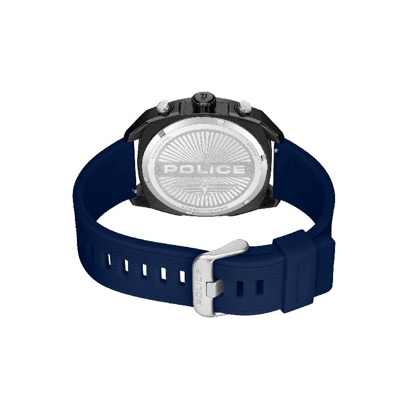 Police Portland Men's Multifunction Steel Watch with Dual Leather & Silicone Straps