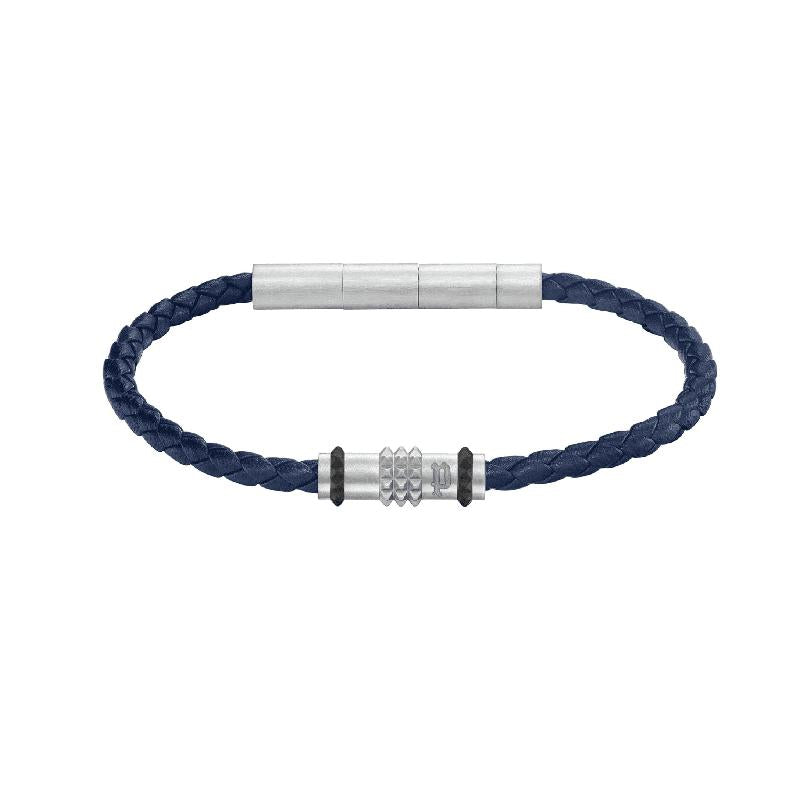 Police Ryder Blue Leather Bracelet