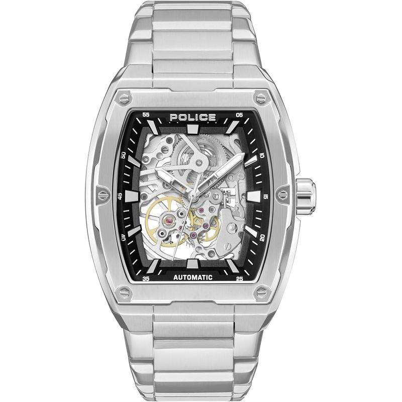 Police Skeletor Silver Dial Men's Watch