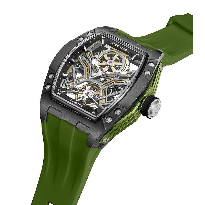 Police Tampa Men's Automatic Tonneau Watch