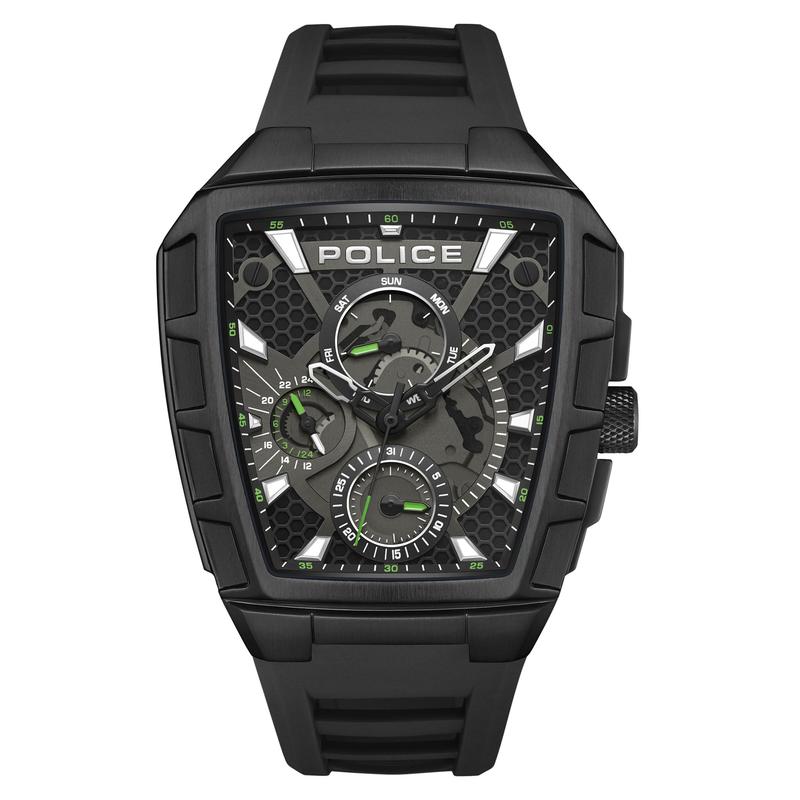 Police Tough Gear Black Dial Men's Watch