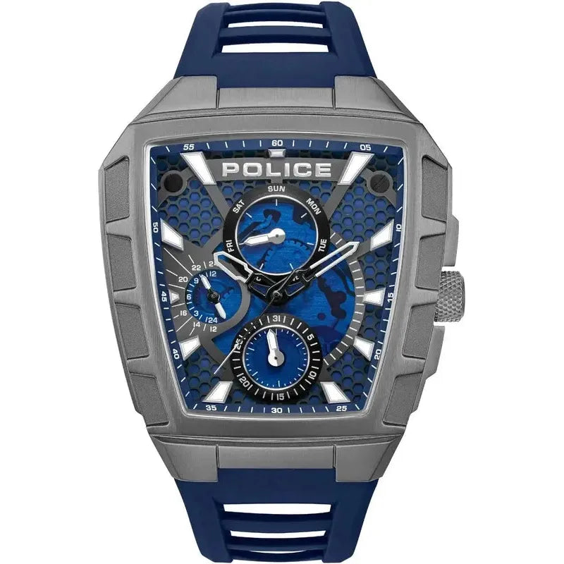 Police Tough Gear Blue Dial Men's Watch