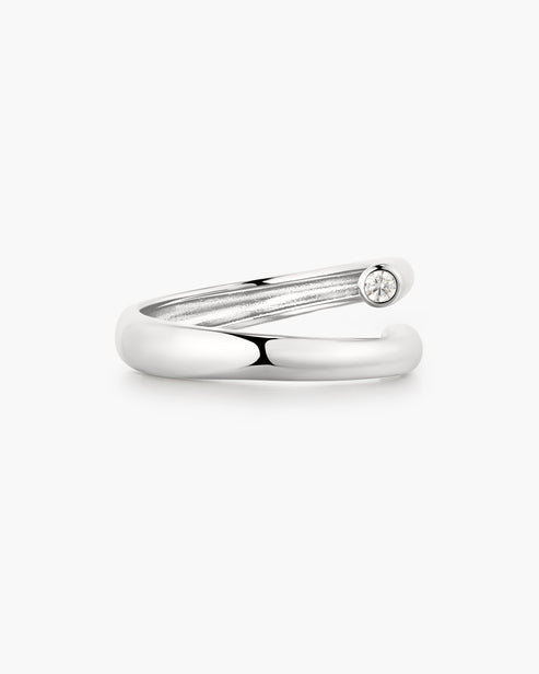 Ania Haie Spiral Bezel-End Adjustable Women's Ring