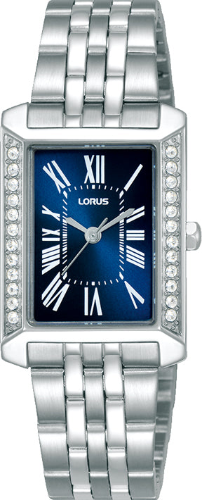 Lorus Ladies Rectangle Blue Dial Watch