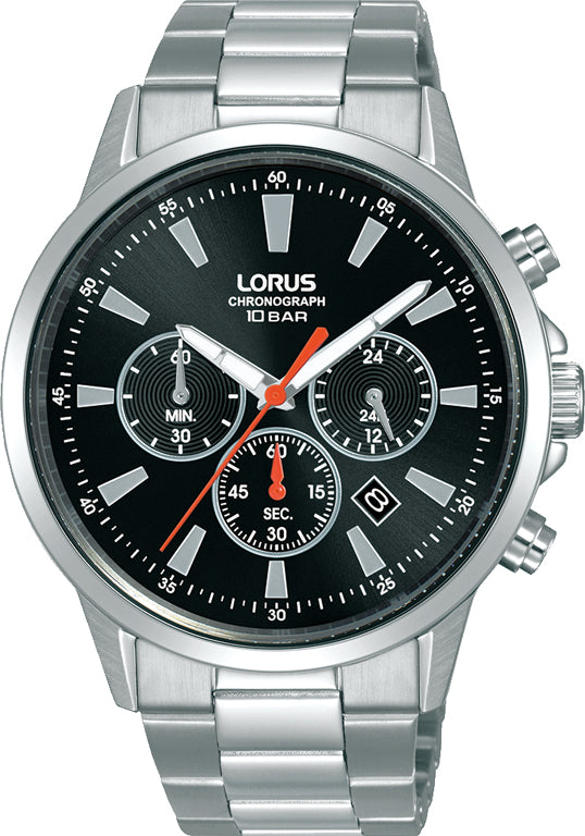 Lorus Gents Sport Black Dial Multifunction Watch