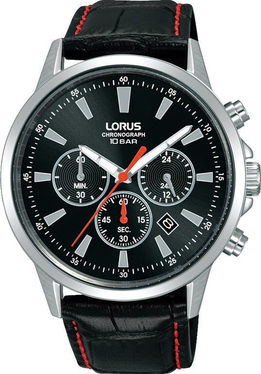 Lorus Gents Sport Black Dial Multifunction Watch