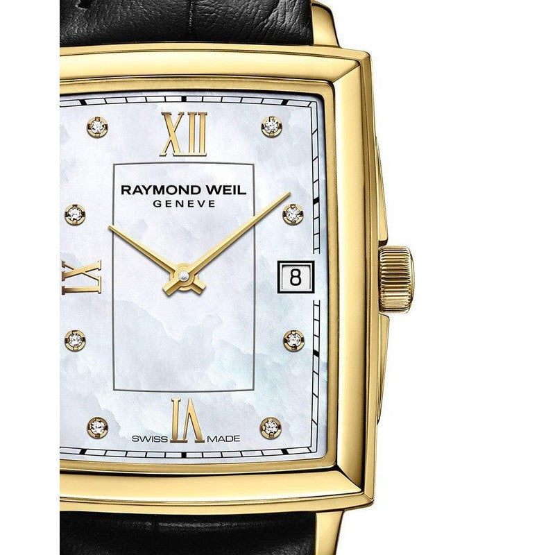 Raymond Weil Toccata Ladies Gold Diamond Quartz Leather Watch - R5925PC00995