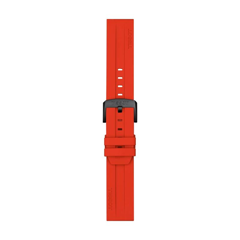 Red Silicone Tissot Strap Lugs 22mm
