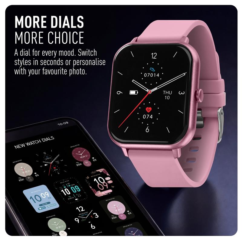 Reflex Active RA-NX-100S-L-08 Nexus 100 S Lite Pink Smart Watch