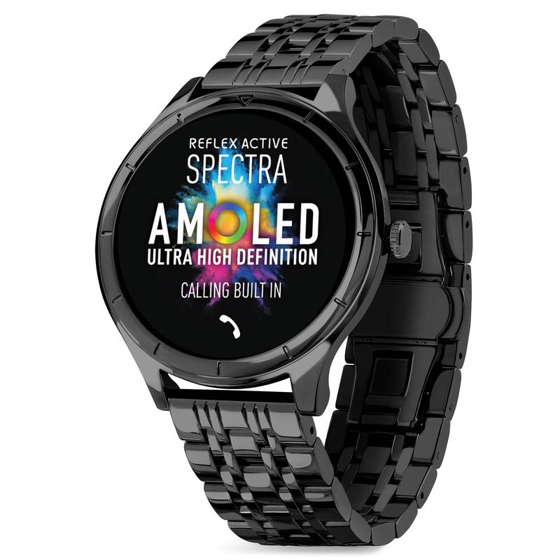 Reflex-Active Spectra 300 R AMOLED Smartwatch with Stainless Steel Bracelet - Black