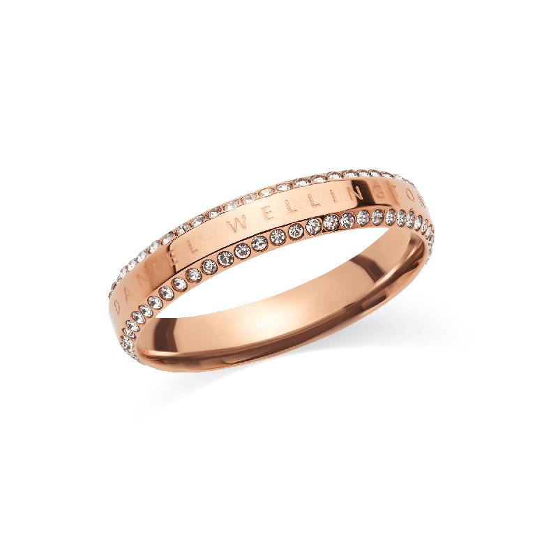Rose Gold Classic Aura Duo Ring with Double Sparkle