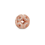 Rose Gold Plated Cubic Zirconia Glittering Wave