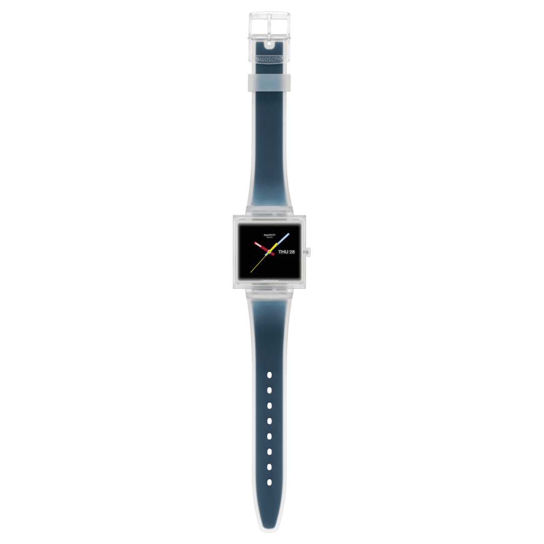 Swatch What If...See Thru Black SO38K700 Quartz Watch Black Dial 41.8 mm