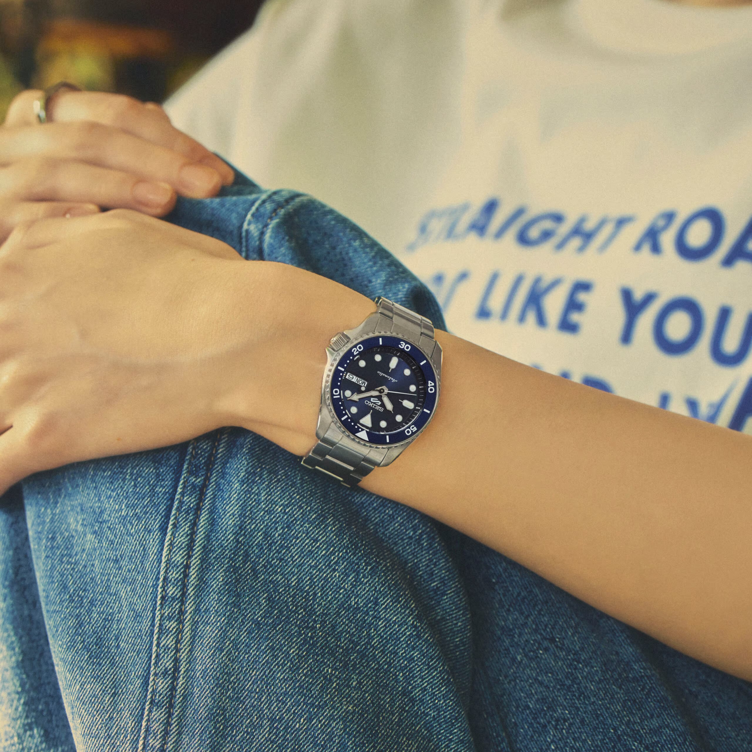 Seiko 5 Sports SKX New Colour Collection ‘Street Denim’ Automatic Watch