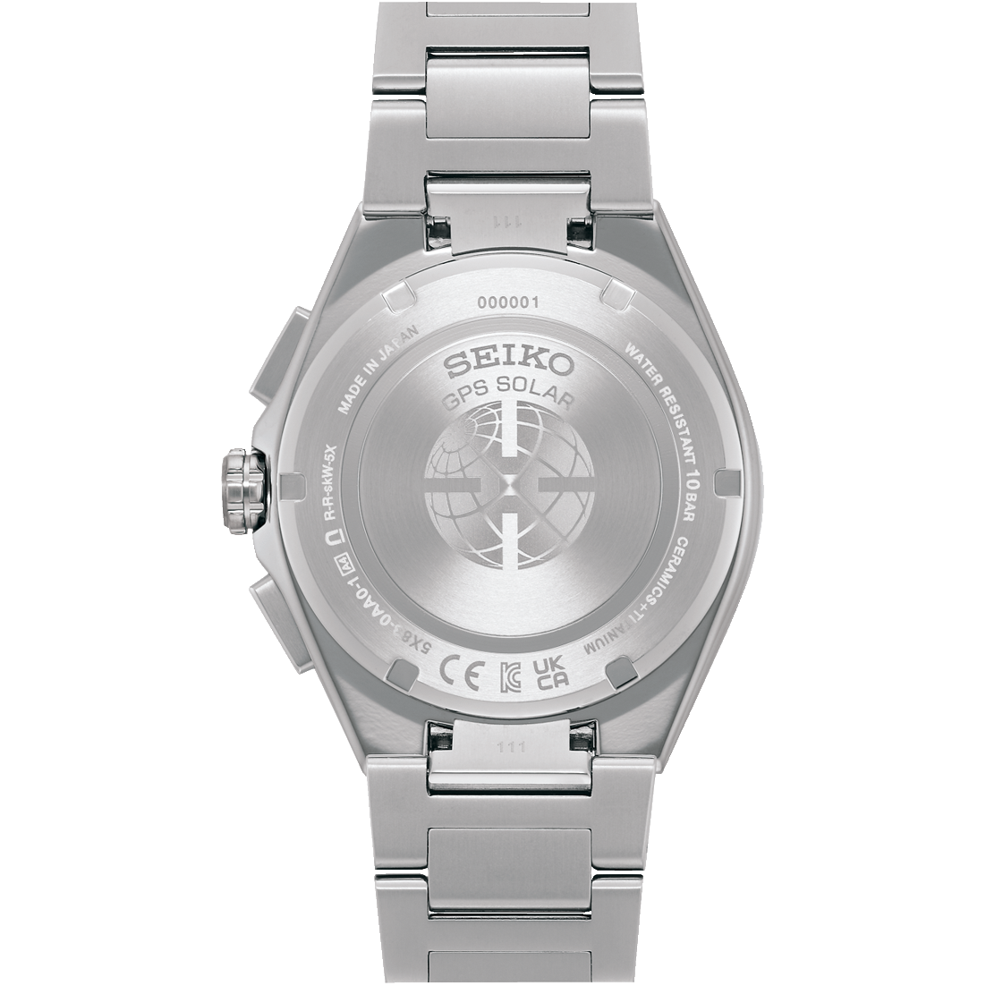 Seiko Astron GPS Solar Chronograph Watch for Men, Titanium Ceramic Bezel, World Time