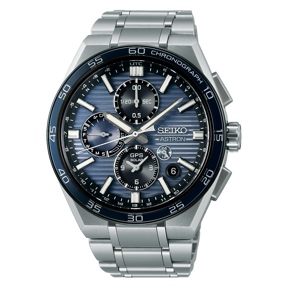 Seiko Astron GPS Solar Dual-Time Chronograph SSH175J1 Men's Titanium Watch