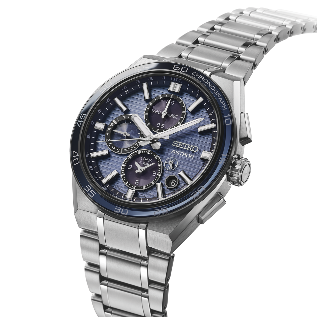 Seiko Astron GPS Solar Dual-Time Chronograph SSH175J1 Men's Titanium Watch