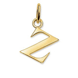 STERLING SILVER Gold Plated Letter Z
