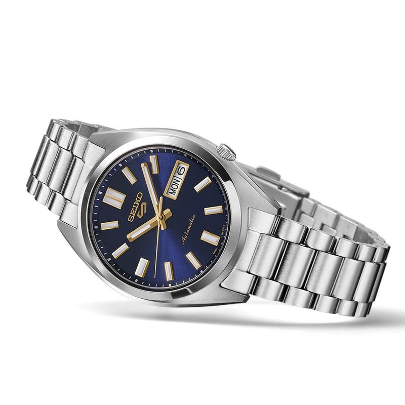 Seiko 5 Sports SNXS Vintage Gold Collection – in Blazer Blue Automatic Watch