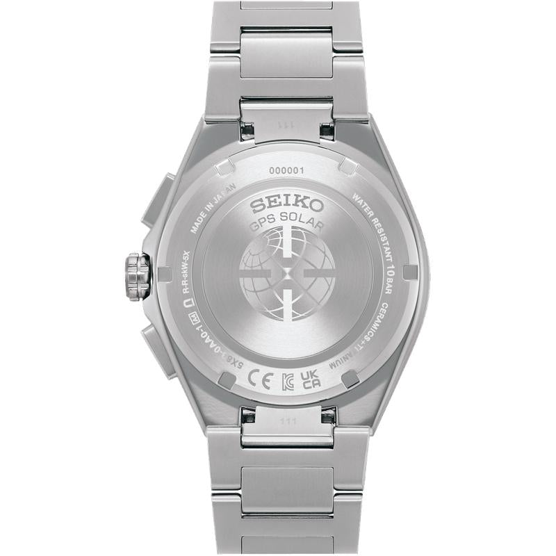 Seiko Astron GPS Solar Chronograph Watch for Men, Titanium Ceramic Bezel, World Time