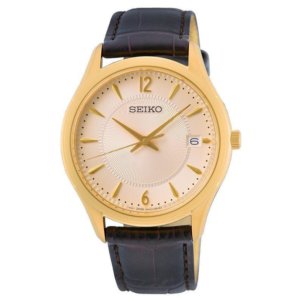 Seiko dress cheap watch leather