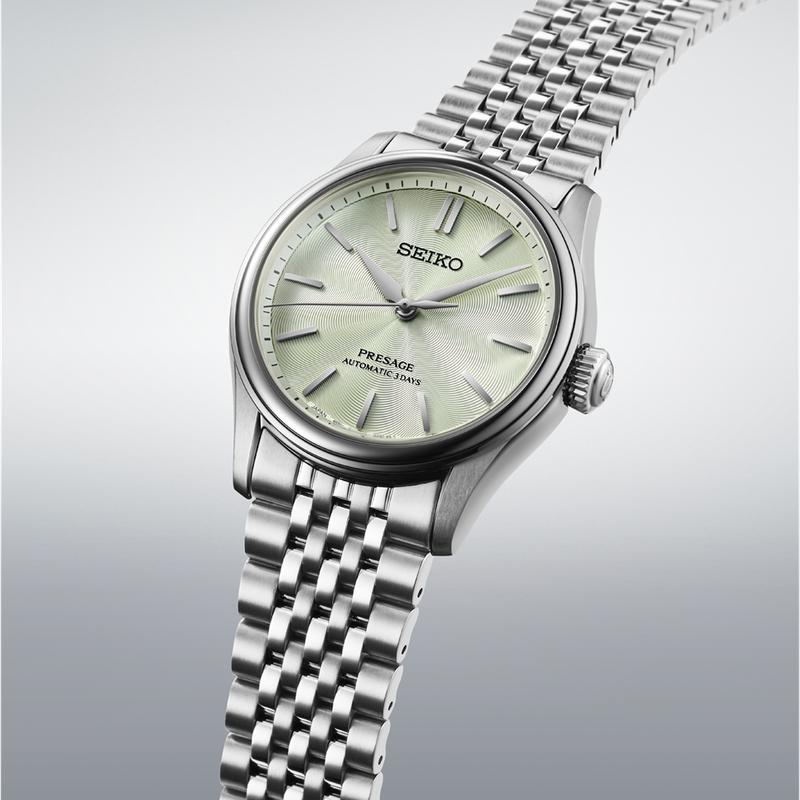 Seiko Presage Classic Green Dial HCC002J1 - side angle
