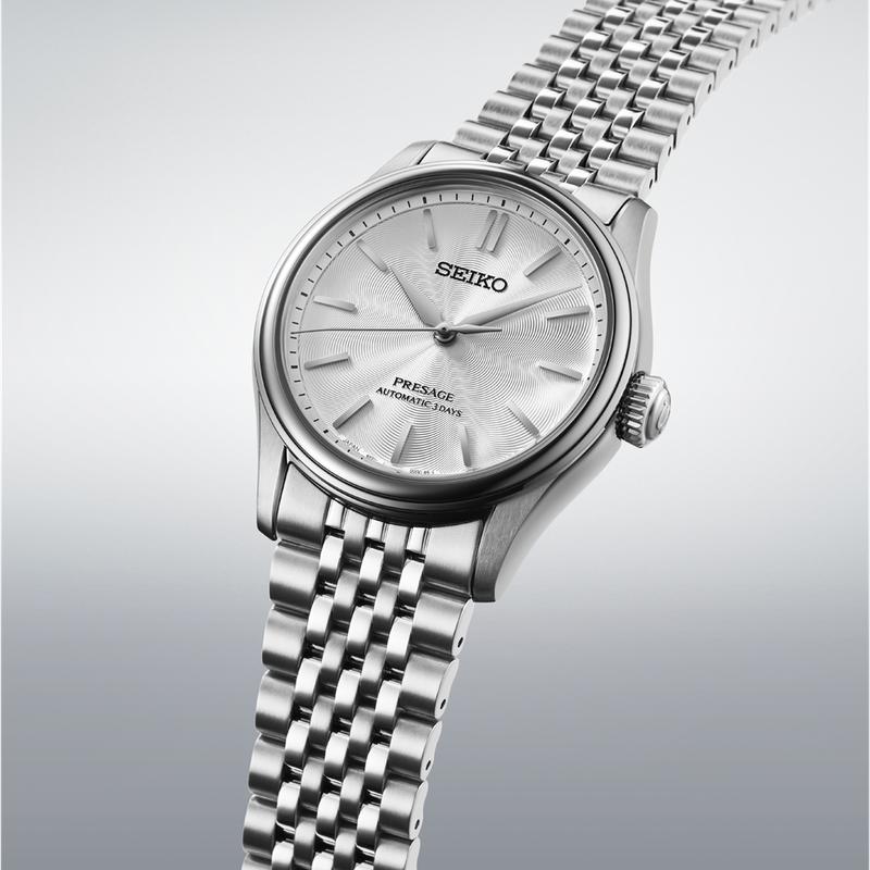 Seiko Presage Classic White Dial HCC001J1 - side angle