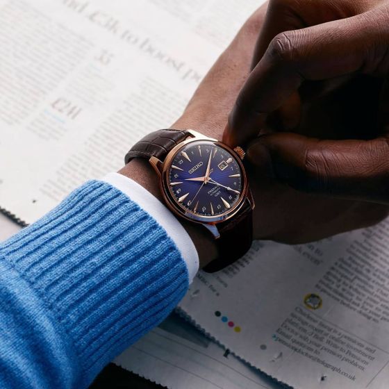 Seiko Presage Cocktail Time Blue Dial Automatic Men's Watch