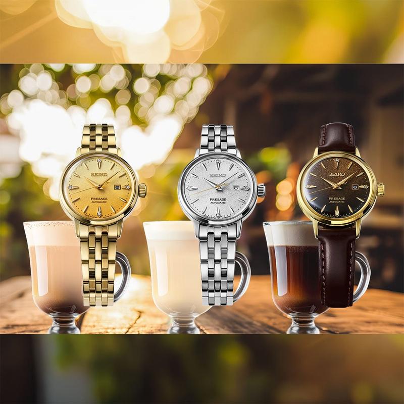 Seiko Presage ‘Eggnog’ Diamond‑Set Cocktail Time