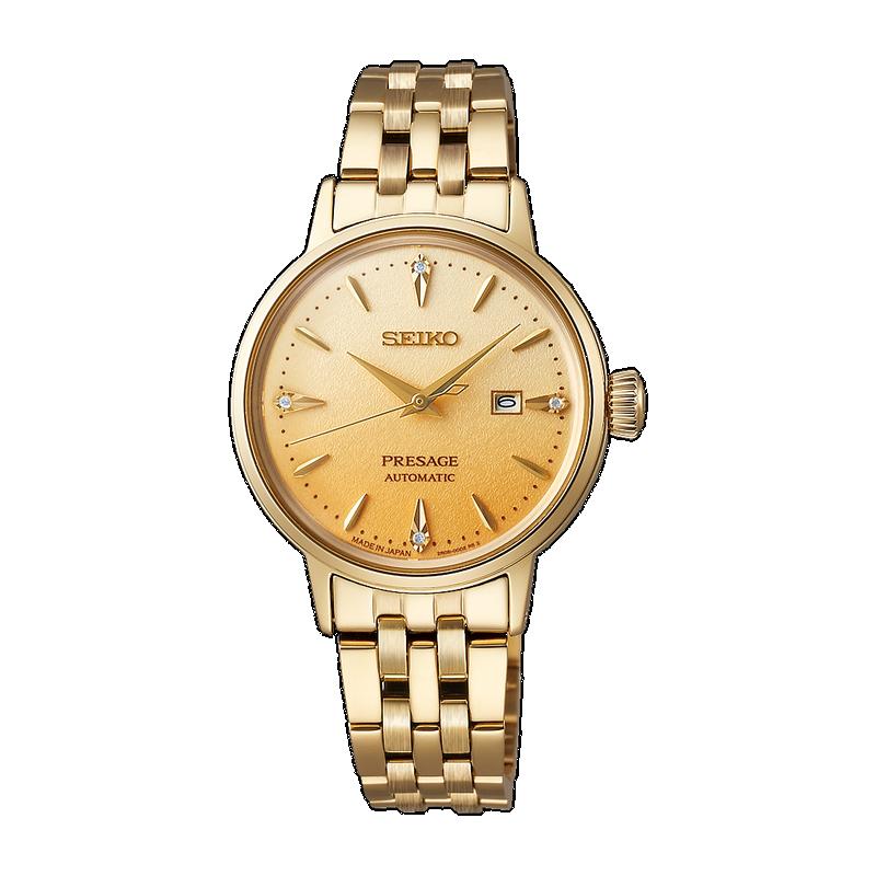 Seiko Presage ‘Eggnog’ Diamond‑Set Cocktail Time