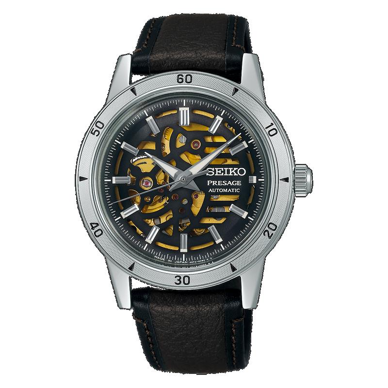 Seiko Presage Style 60s Biker Elegance Automatic Leather Watch