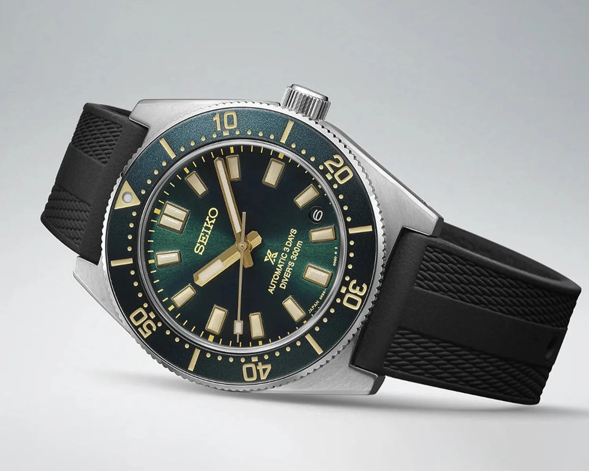 Seiko Prospex 1965 Heritage Diver HBC010J1 on black rubber strap