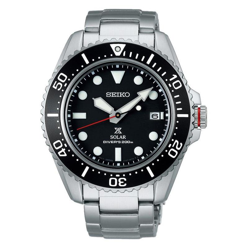 Seiko Prospex Black Dial Solar, Date Watch