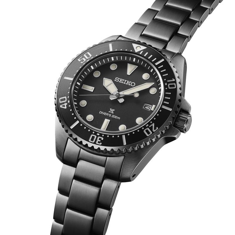 Seiko Prospex Solar Diver All-Black 200m Waterproof Watch