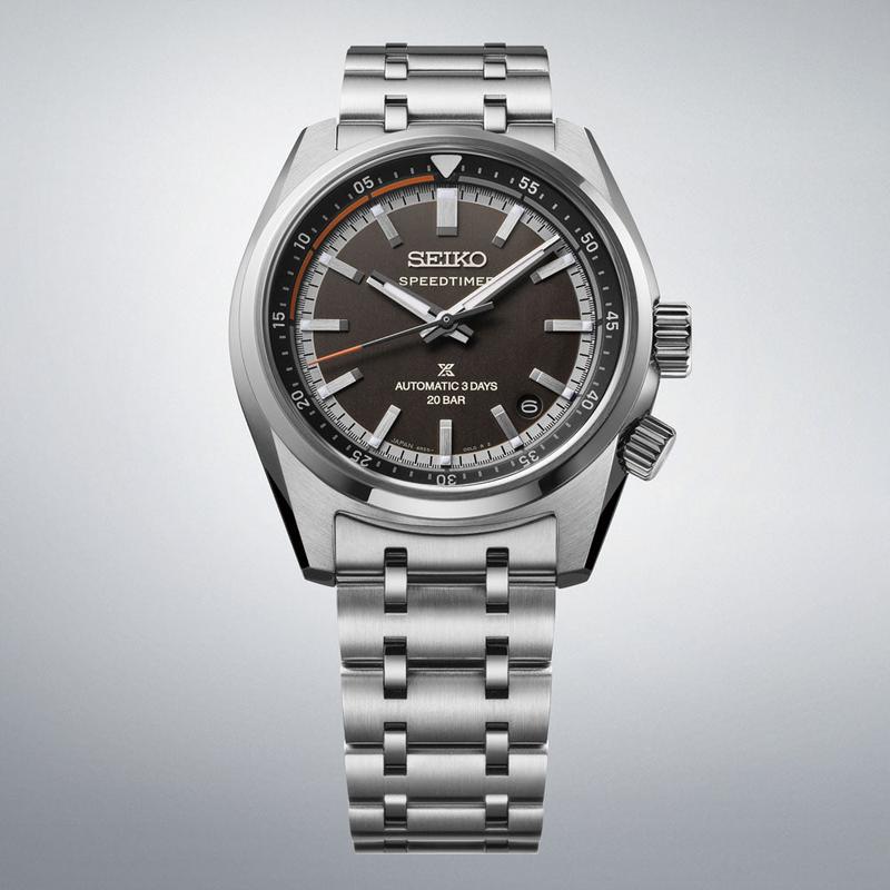 Seiko Speedtimer 6R Compact Countdown Black Grey Contrast Watch