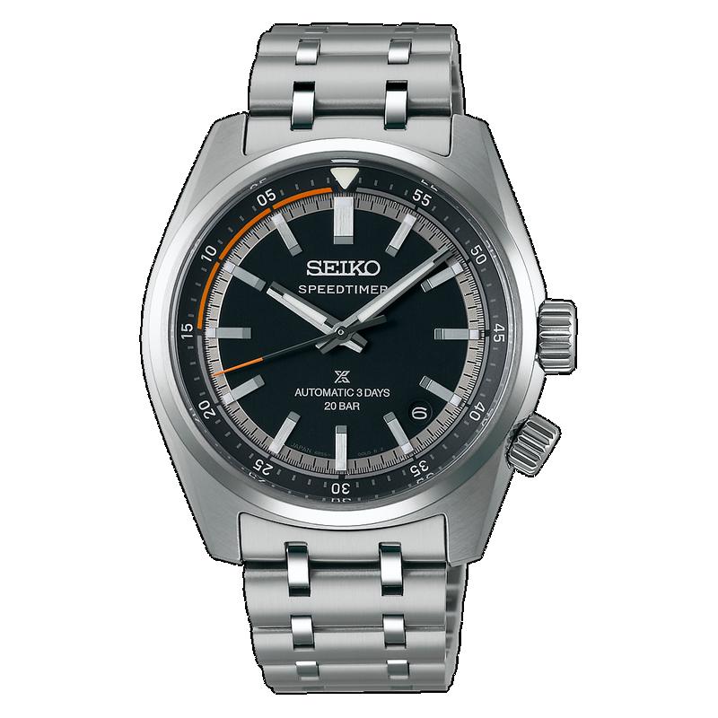 Seiko Speedtimer 6R Compact Countdown Black Grey Contrast Watch
