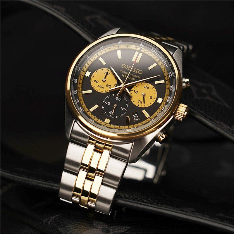 Seiko chronograph two tone on sale