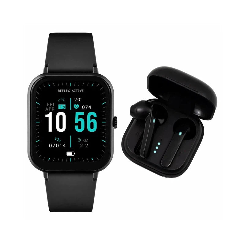 Series 17 Reflex Active Black Smart Watch & True Wireless Sound Earbud Set