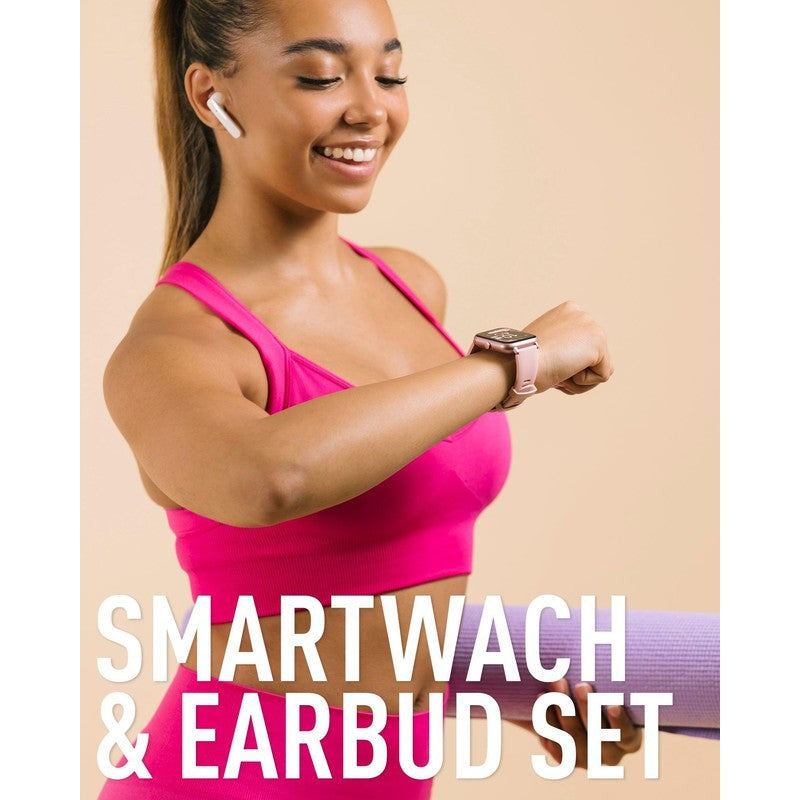 Series 17 Reflex Active Pink Smart Watch & True Wireless Sound Earbud Set