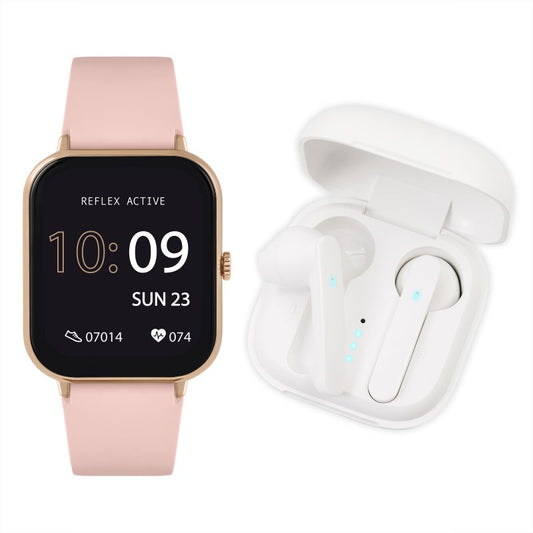Series 23 Reflex Active Pink Smart Watch & True Wireless Sound Earbud Set