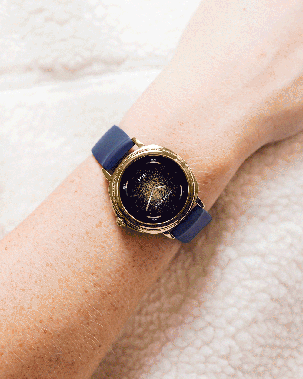 Series 25 Reflex Active Navy Gold Calling Smart Watch