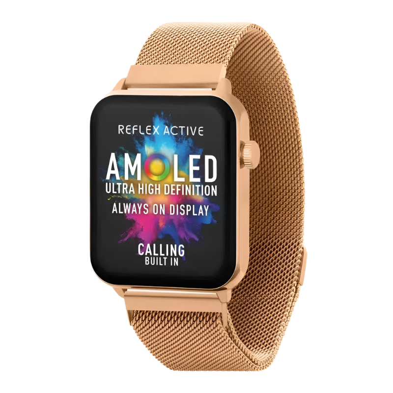 Series 30 Reflex Active Amoled Rose Gold Mesh Smart Calling Watch