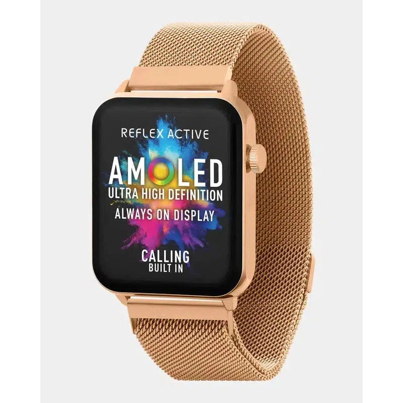 Series 30 Reflex Active Amoled Rose Gold Mesh Smart Calling Watch