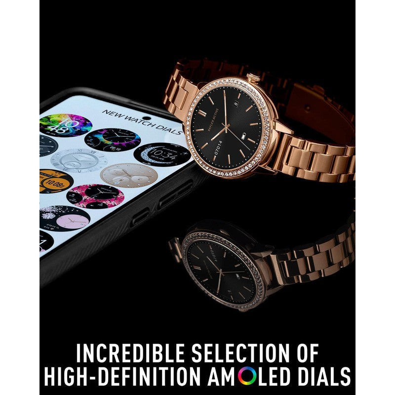 Series 41 Reflex Active Amoled Stone Set Rose Gold Smart Calling Watch