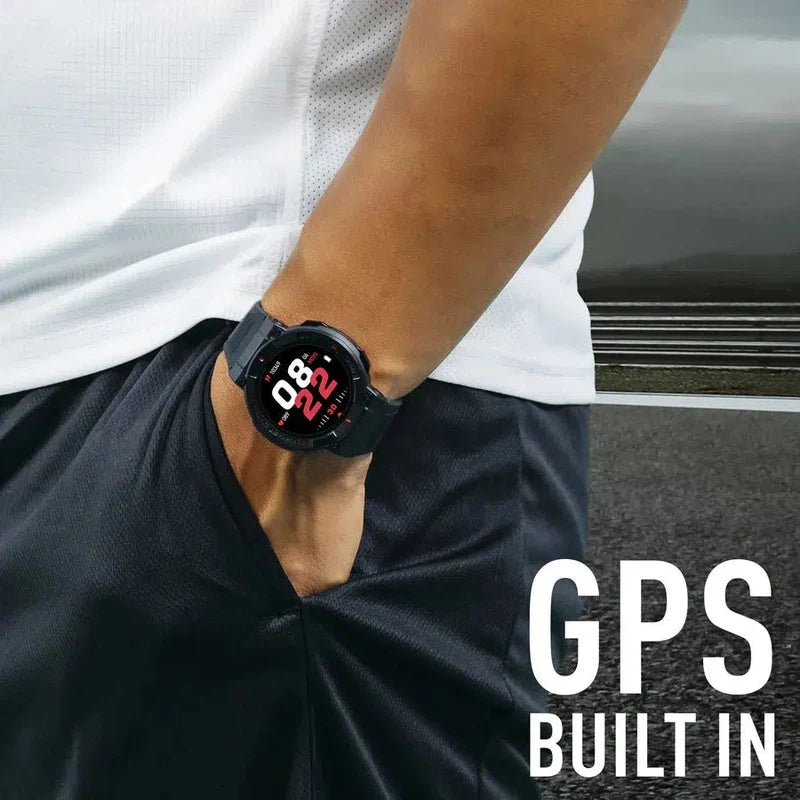 Series 43 Reflex Active Black Silicone GPS Sports Smart Calling Watch