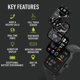 Series 44 Reflex Active Amoled Black GPS Sports Smart Calling Watch